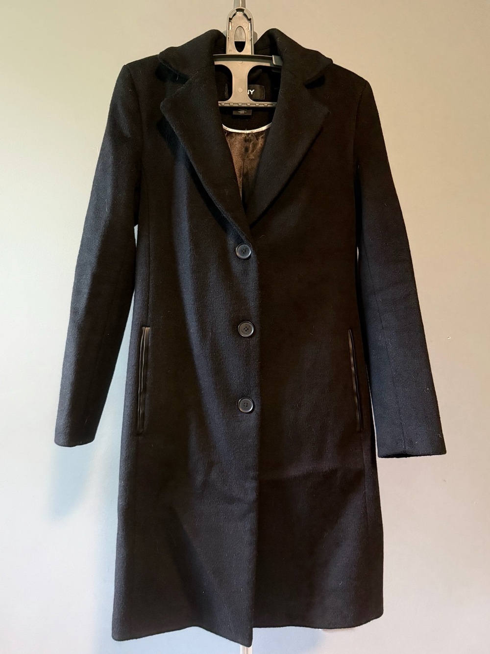 DKNY Walker Wool Long Coat - Picture 2 of 6